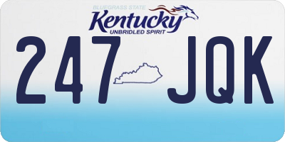 KY license plate 247JQK