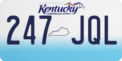 KY license plate 247JQL