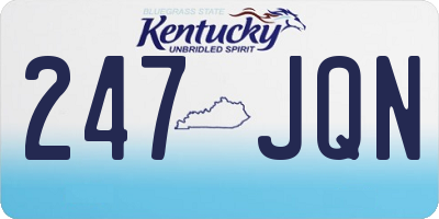 KY license plate 247JQN
