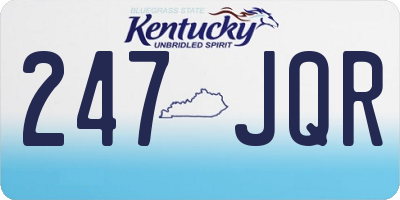 KY license plate 247JQR