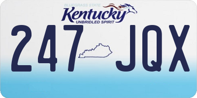 KY license plate 247JQX