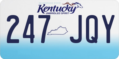 KY license plate 247JQY