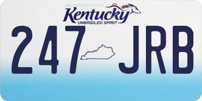 KY license plate 247JRB