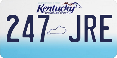 KY license plate 247JRE