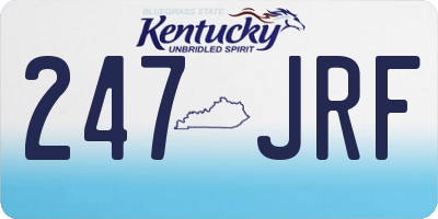 KY license plate 247JRF