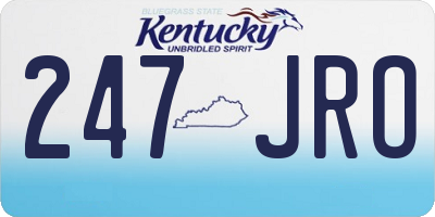 KY license plate 247JRO