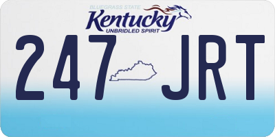 KY license plate 247JRT