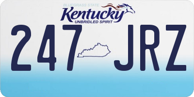 KY license plate 247JRZ