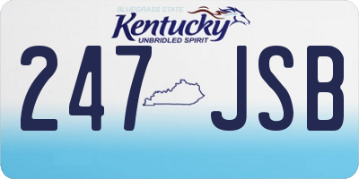 KY license plate 247JSB