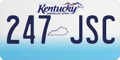 KY license plate 247JSC