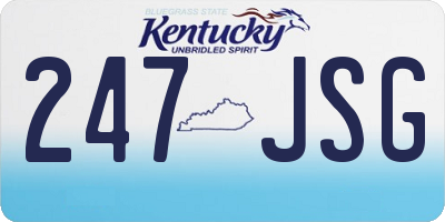 KY license plate 247JSG