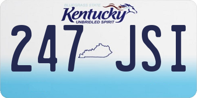 KY license plate 247JSI