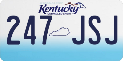 KY license plate 247JSJ
