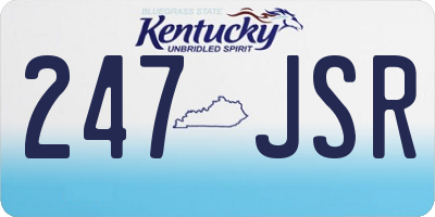KY license plate 247JSR