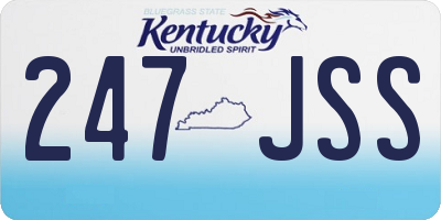 KY license plate 247JSS