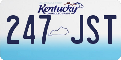 KY license plate 247JST