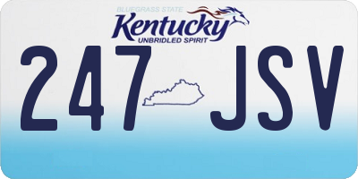 KY license plate 247JSV