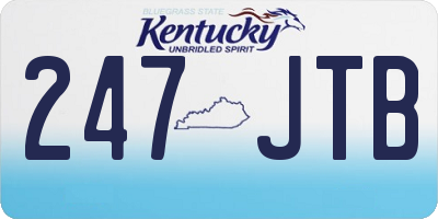 KY license plate 247JTB