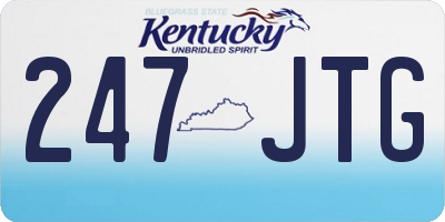 KY license plate 247JTG