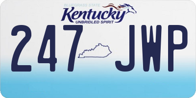 KY license plate 247JWP
