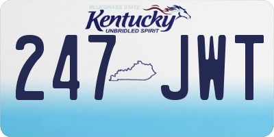 KY license plate 247JWT