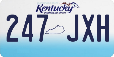 KY license plate 247JXH