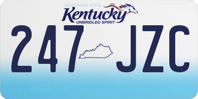 KY license plate 247JZC