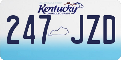 KY license plate 247JZD