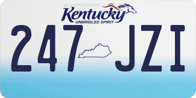 KY license plate 247JZI