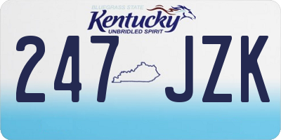 KY license plate 247JZK
