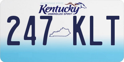 KY license plate 247KLT