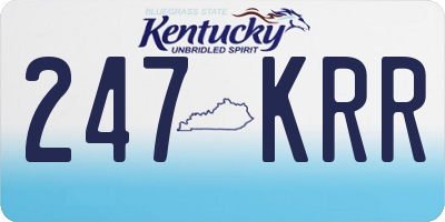 KY license plate 247KRR