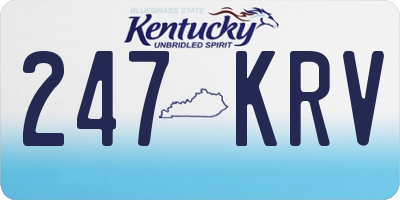 KY license plate 247KRV