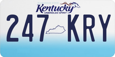 KY license plate 247KRY