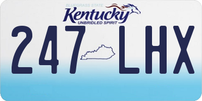 KY license plate 247LHX