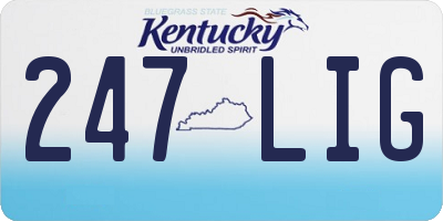 KY license plate 247LIG