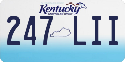 KY license plate 247LII