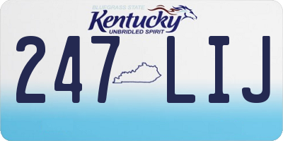 KY license plate 247LIJ