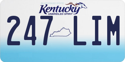 KY license plate 247LIM