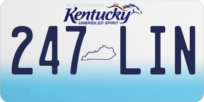 KY license plate 247LIN