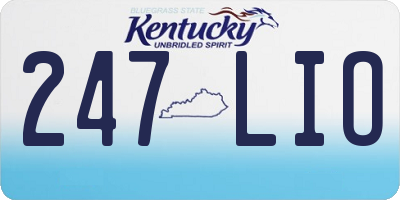 KY license plate 247LIO