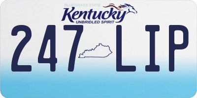 KY license plate 247LIP