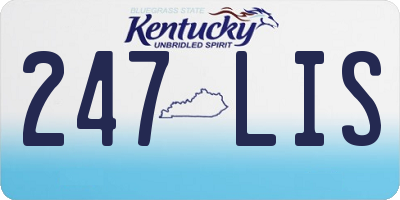 KY license plate 247LIS