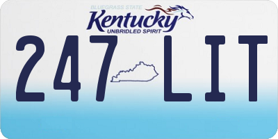 KY license plate 247LIT