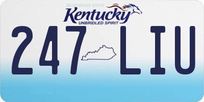 KY license plate 247LIU