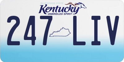 KY license plate 247LIV
