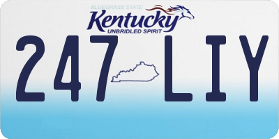 KY license plate 247LIY