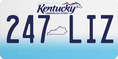 KY license plate 247LIZ