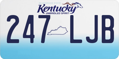 KY license plate 247LJB