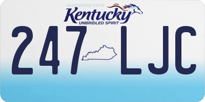 KY license plate 247LJC